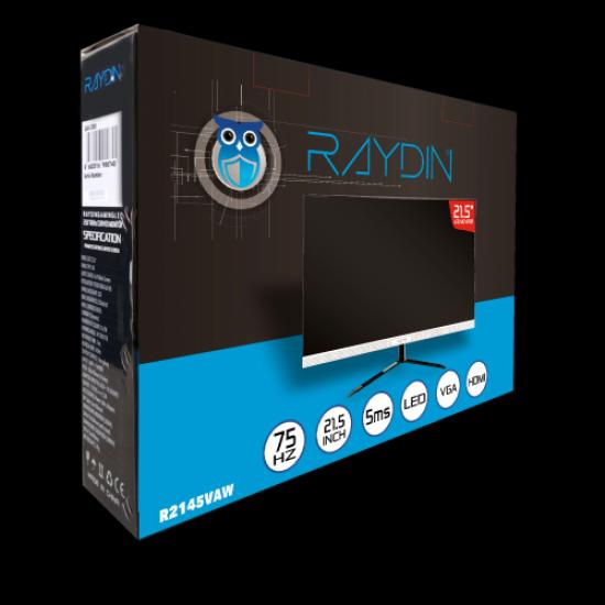 RAYDIN R2145VAW 21,5’’ 5ms, 75Hz, Full HD, D-Sub, HDMI, Frameless, VA LED Monitör (Beyaz)