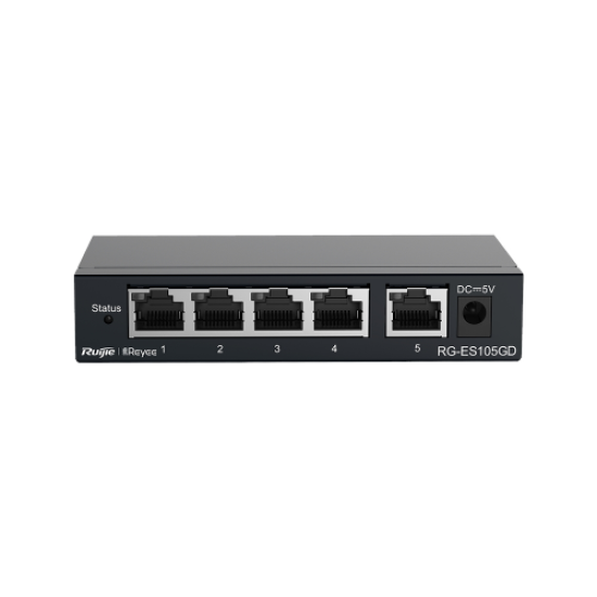 RUIJIE REYEE RG-ES105GD 5 Port GigaBit Switch  Metal Kasa