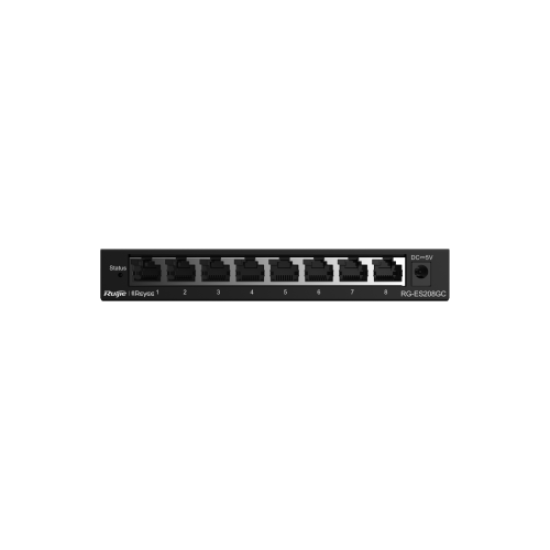 RUIJIE REYEE RG-ES208GC 8 Port GigaBit , Colud Yönetilebilir Switch Metal Kasa RUIJIE REYEE RG-ES208GC 8 Port GigaBit , Colud Yönetilebilir Switch Metal Kasa