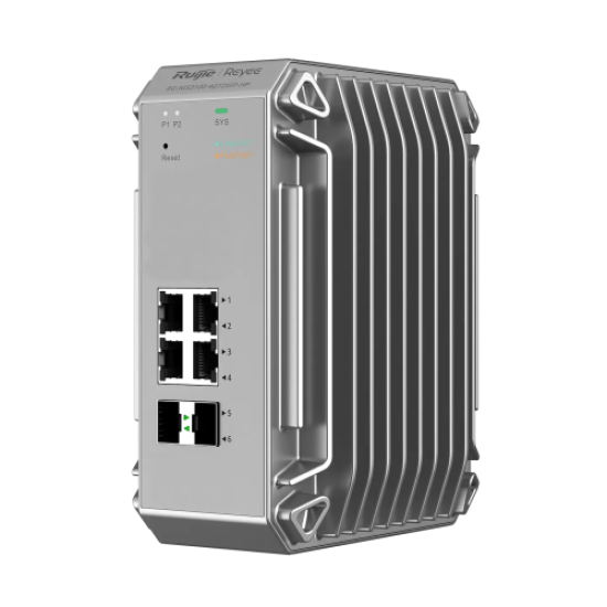 RUIJIE REYEE RG-NIS3100-4GT2SFP-HP  4 Port  GigaBit PoE, 120W,  2Port SFP, Endüstriyel Switch
