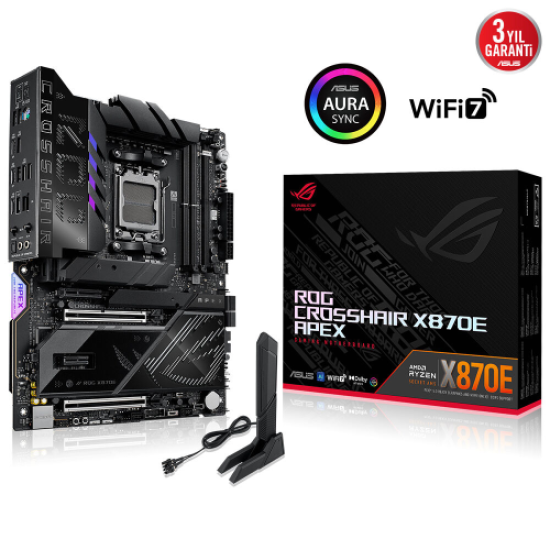 ASUS ROG CROSSHAIR X870E APEX, 2xDDR5, 5xM.2, 2xDP, Type-C, PCIe 5.0, 2xWi-Fi 7, Bluetooth v5.4, AM5 Soket GAMING Anakart