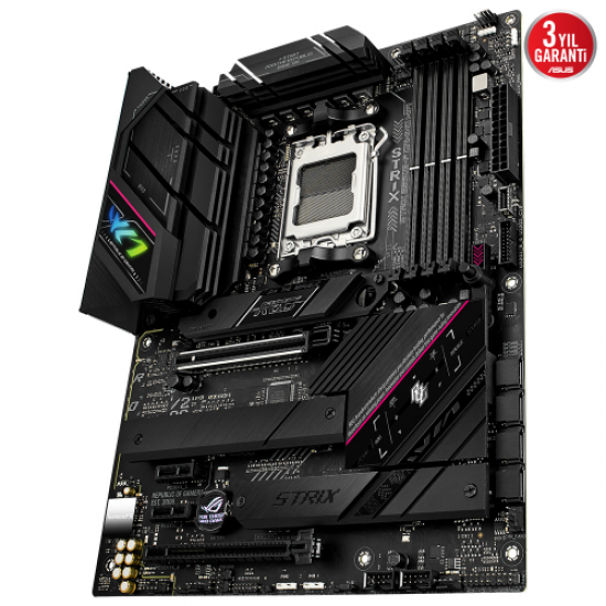 ASUS ROG STRIX B650E-F GAMING WIFI, 4xDDR5, 3x M2, HDMI, DP, 2xType-C, Wi-Fi 6E, Bluetooth v5.2, AMD Ryzen 7000 Serisi, AM5 Soket Anakart