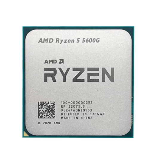 AMD RYZEN 5 5600G 6 Core, 3,90-4.40GHz,19Mb Cache,  45-65W, Radeon Grafikleri, AM4, TRAY, (Dahili Grafik VAR, Fan YOK)
