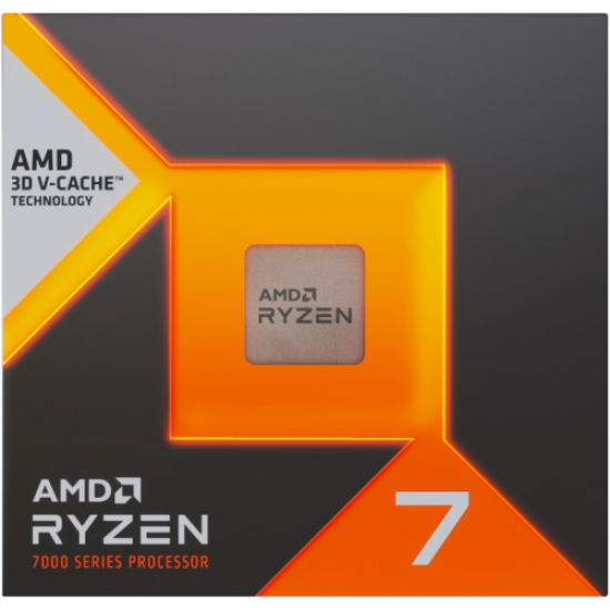 AMD RYZEN 7 7800X3D 8 Core, 4,20-5.00GHz, 104Mb Cache, 120W,  AM5 Soket, BOX (Kutulu) (Grafik Kart YOK, Fan YOK)