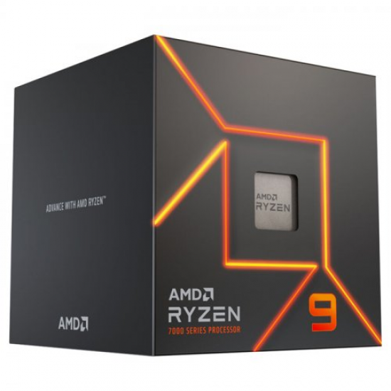 AMD RYZEN 9 7900 12 Core, 3,70-5.40GHz, 76Mb Cache, 170W,  AMD Wraith Prism Fan, AM5 Soket, BOX (Kutulu) (Grafik Kart YOK, Fan VAR)