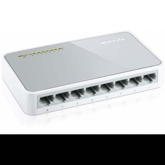 TP-LINK OMADA TL-SF1008D, 8 Port, Megabit, Yönetilemez, Masaüstü Switch