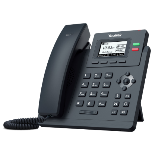 YEALINK SIP-T31G, Masaüstü, Kablolu IP TELEFON, Siyah, 2.3’’ Siyah Beyaz Ekran, 2xGigabit Ethernet Portu, PoE Destekli
