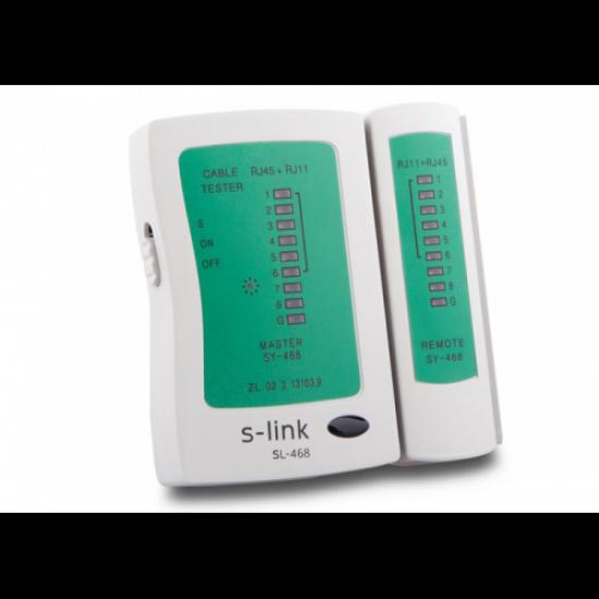 S-LINK SL-468, RJ45 ve RJ11 Tester, Kablo Test Cihazı