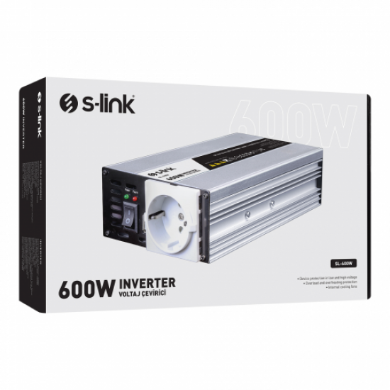 S-LINK SL-600W, 600W, DC12V-AC230V, INVERTER