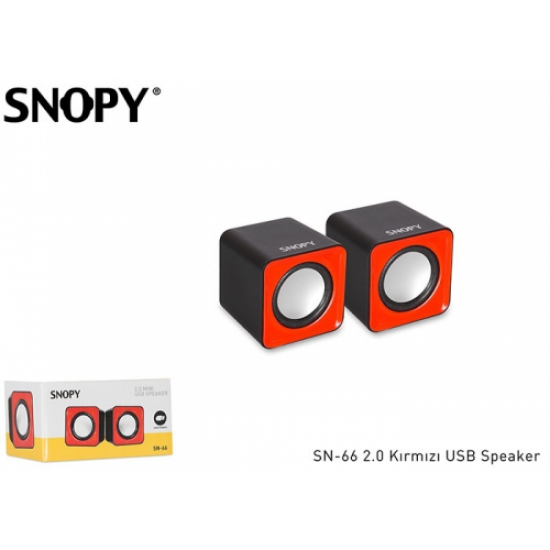 SNOPY SN-66 1+1 Masa Üstü USB SPEAKER (Kırmızı)