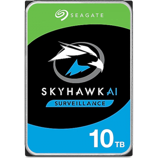 SEAGATE SKYHAWK AI, ST10000VE001, 3.5’’, 10TB, 256Mb, 7200Rpm, Güvenlik, HDD