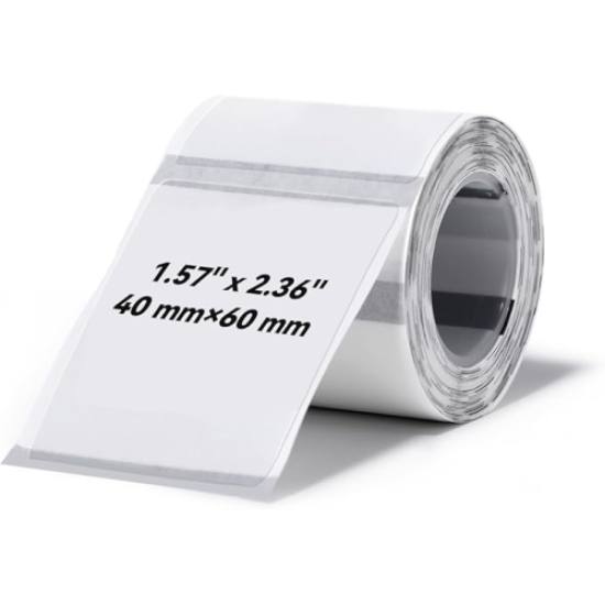 NIIMBOT T40 Etiket 40mm x 60mm 125 adet Şeffaf  (B1,B21S,B3S)