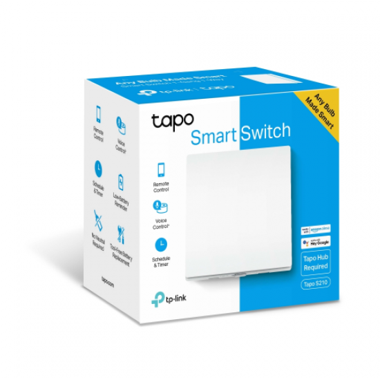 TP-LINK Tapo S210 Wi-Fi Akıllı Işık Anahtarı (1 Düğme - 1 Yol)