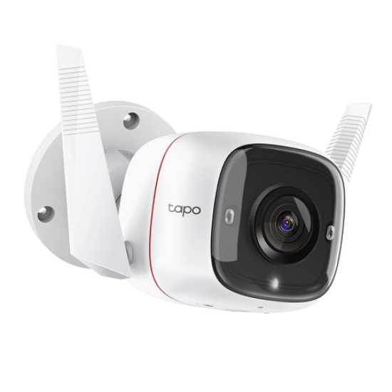 TP-LINK Tapo TC65, 3,0Mpix, İç ve Dış Mekan, IP66, WiFi, 30Mt. Gece Görüşü, İki Yönlü Ses Güvenlik Kamerası