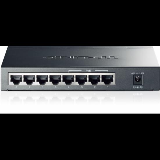 TP-LINK TL-SG1008P, 8 Port, GigaBit, 4 Port PoE, 55W, Yönetilemez, Metal Kasa, Masaüstü Switch