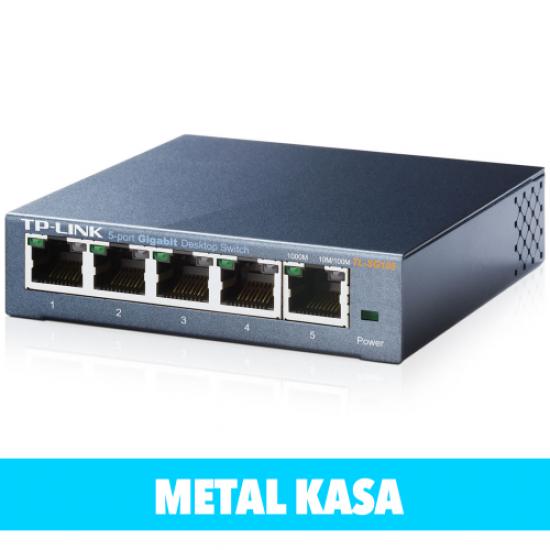 TP-LINK OMADA TL-SG105, 5 Port, GigaBit, Metal Kasa, Yönetilemez, Masaüstü Switch