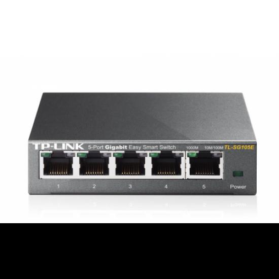 TP-LINK OMADA TL-SG105E, 5 Port, GigaBit, Easy Smart, Yönetilebilir, Masaüstü Switch