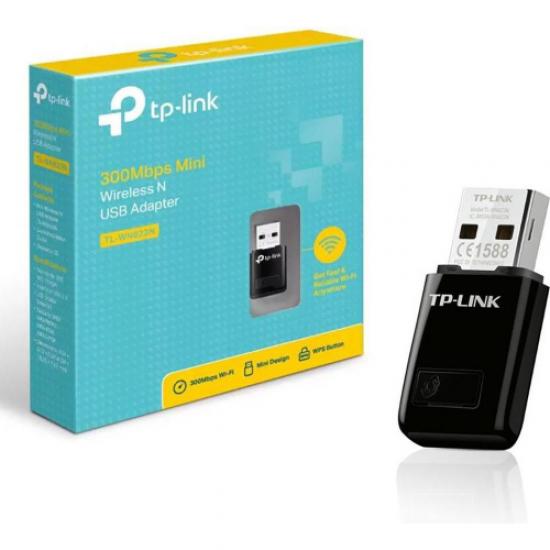 TP-LINK TL-WN823N, 300Mbps, 2.4Ghz, Dahili Anten, Mini Tasarım, USB2.0, WIRELESS ETHERNET