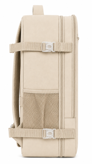 Classone XYZ Serisi TR-100B Kabin Boy ,Uçak İçi , Ergonomik, Laptop ve Tablet Bölmeli, Seyahat, Valiz, 15 -18 inch Uyumlu Notebook, Laptop Sırt Çantası – Bej