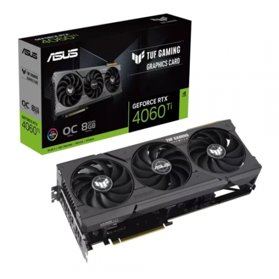ASUS TUF-RTX4060TI-O8G-GAMING, 8Gb, 128Bit, GDDR6, 1xHDMI, 3xDP GAMING Ekran Kartı