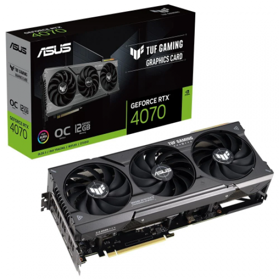 ASUS TUF-RTX4070-O12G-GAMING, 12Gb, 192Bit, GDDR6X, 1xHDMI, 3xDP GAMING Ekran Kartı