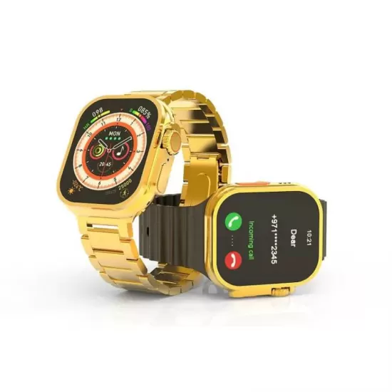 X8 Ultra Max Golden Edition GPS/NFC/Siri Destekli Watch 8 Ultra Max Akıllı Saat