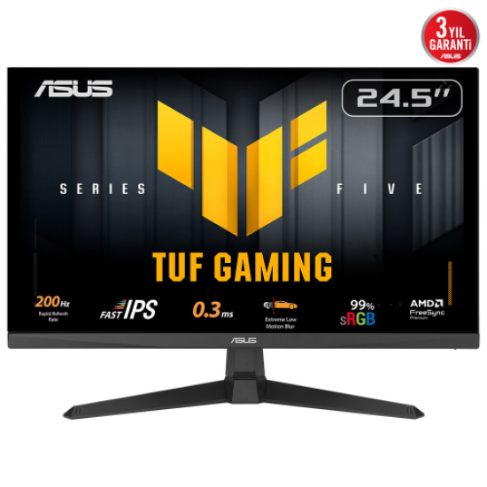 ASUS TUF GAMING VG259Q5A 24,5’’ 0.3ms, 200Hz, Full HD, DP, 2xHDMI, Hoparlör, IPS Panel, ELMB Sync Premium, GAMING Monitör