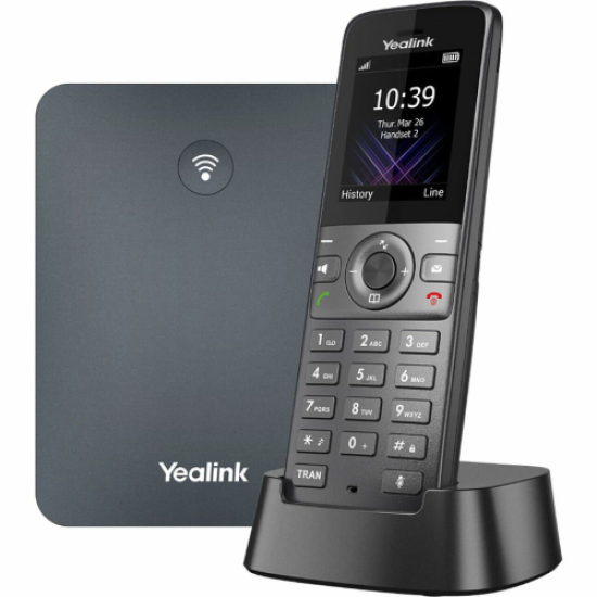 YEALINK W73P, W73H Dect Telefon ile W70B Baz İstasyonu, Kablosuz IP TELEFON, Siyah, 1.8’’ Renkli Ekran, 35 Saat Konuşma, 400 Saat Bekleme