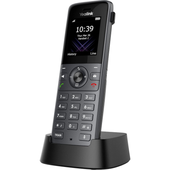 YEALINK W78H, Dect, Kablosuz IP TELEFON, Siyah, 2.4’’ Renkli Ekran, 30 Saat Konuşma, 400 Saat Bekleme, Bluetooth kablosuz kulaklık desteği