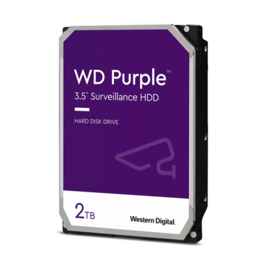 WD PURPLE, WD23PURZ,  3.5’’, 2TB, 256Mb, 5400 Rpm, 7/24 Güvenlik, HDD