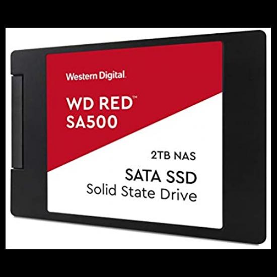 WD Red SA500, WDS200T1R0A, 2TB, 560/530, SERVER ve NAS için Enterprise, 2,5’’ SATA, SSD