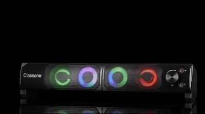 Classone X3 Gaming Soundbar , RGB  Hoparlör -Siyah