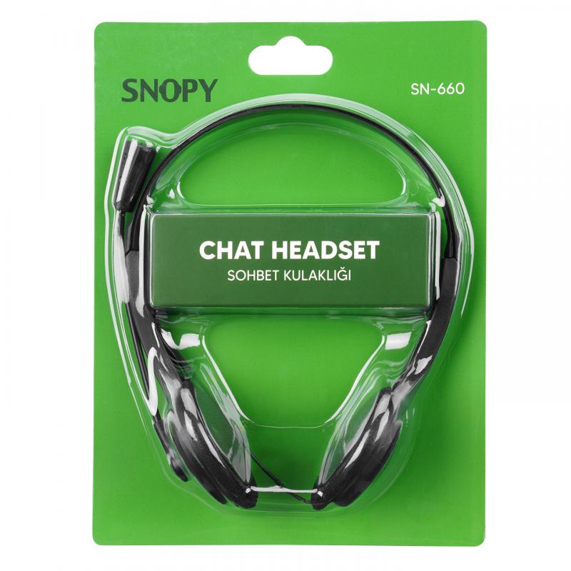 Snopy SN-660 Siyah Mikrofonlu Kulaklık