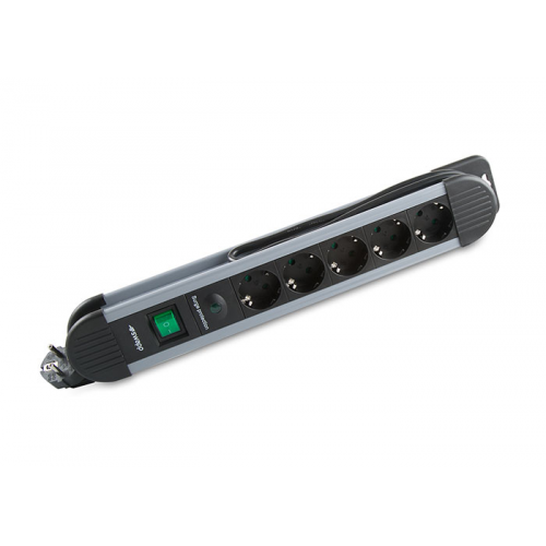 S-LINK Swapp SPGKS05, 5 Soket, Akım Korumalı Priz, 1.5Mt Kablo, 900 Joule (Gri) %100 Bakır