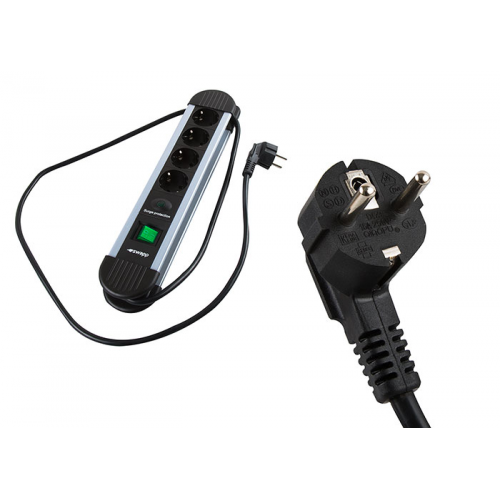 S-LINK Swapp SPGKS05, 5 Soket, Akım Korumalı Priz, 1.5Mt Kablo, 900 Joule (Gri) %100 Bakır