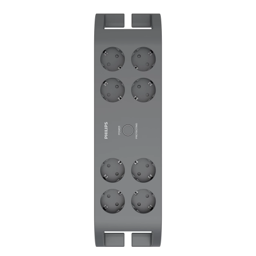 PHILIPS SPN3180A/62, 8 Soket, Akım Korumalı Priz, 900 Joules, 2Mt Kablo, (Gri)