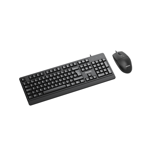 PHILIPS SPT6247B, Siyah, Türkçe Q, USB Kablolu, Multimedya Klavye Mouse Set