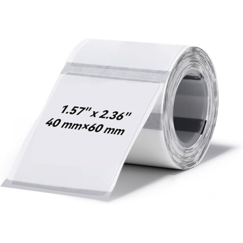 NIIMBOT T40 Etiket 40mm x 60mm 125 adet Şeffaf  (B1,B21S,B3S)