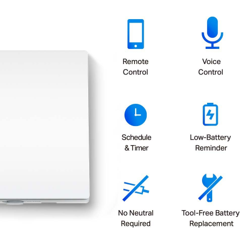 TP-LINK Tapo S210 Wi-Fi Akıllı Işık Anahtarı (1 Düğme - 1 Yol)