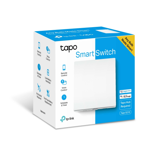 TP-LINK Tapo S210 Wi-Fi Akıllı Işık Anahtarı (1 Düğme - 1 Yol)