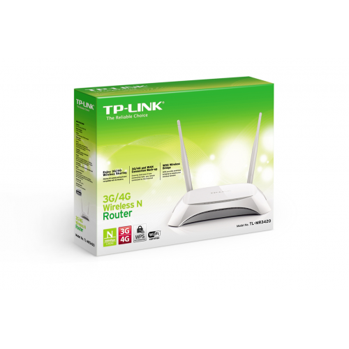TP-LINK TL-MR3420, 4Port, 300Mbps, 2.4Ghz Wifi, Masaüstü tipi, LTE, USB Modem ile 3G-4G Destekli, Megabit, Router