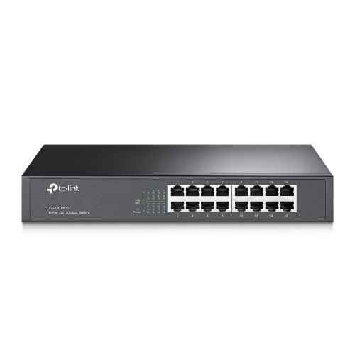 TP-LINK TL-SF1016DS, 16 Port, MegaBit, Metal Kasa, Yönetilemez, Masaüstü/Rackmount Switch