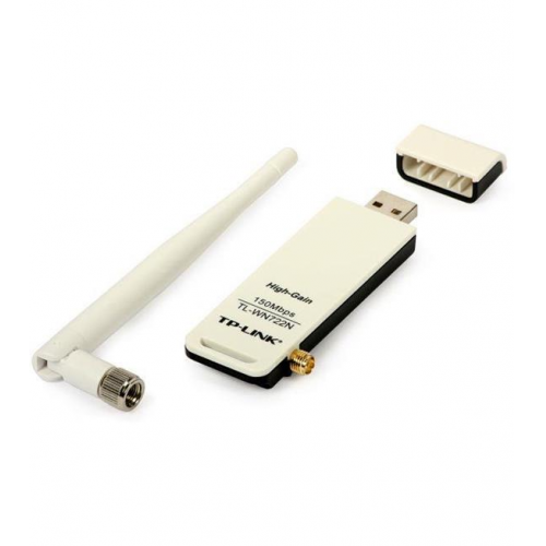 TP-LINK TL-WN722N, 150Mbp, 2.4Ghz, 4dBi Anten, USB2.0, WIRELESS ETHERNET