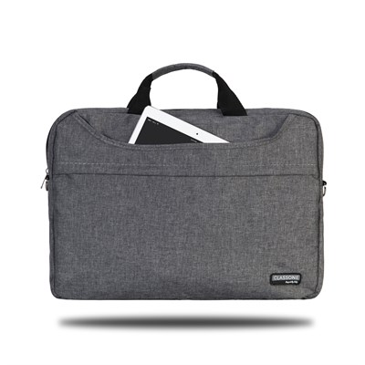 Classone TL2564 Toploading Serisi -15.6 inch Uyumlu Notebook El Çantası-Gri