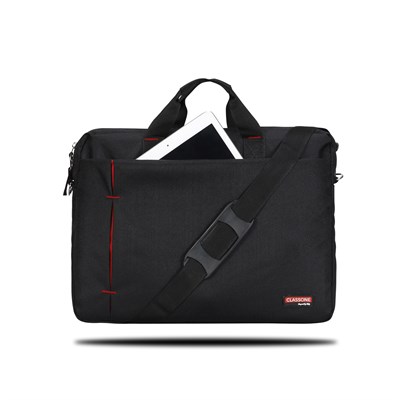 Classone New Trend TL5600WTXpro Su Geçirmez Kumaş -15.6 inch Uyumlu Notebook El Çantası-Siyah