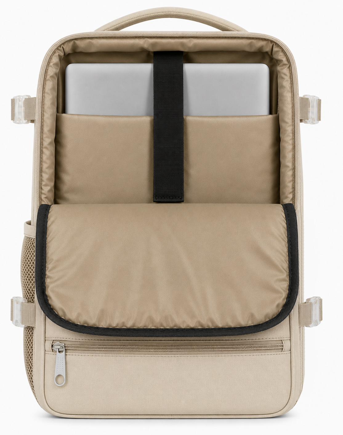 Classone XYZ Serisi TR-100B Kabin Boy ,Uçak İçi , Ergonomik, Laptop ve Tablet Bölmeli, Seyahat, Valiz, 15 -18 inch Uyumlu Notebook, Laptop Sırt Çantası – Bej