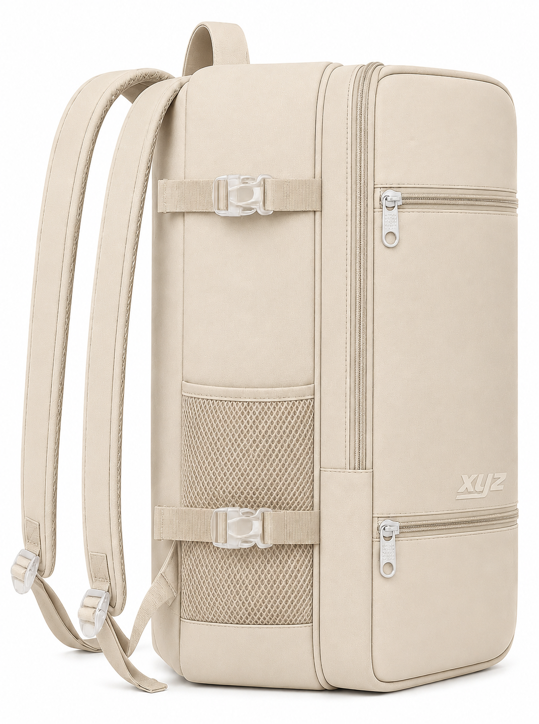 Classone XYZ Serisi TR-100B Kabin Boy ,Uçak İçi , Ergonomik, Laptop ve Tablet Bölmeli, Seyahat, Valiz, 15 -18 inch Uyumlu Notebook, Laptop Sırt Çantası – Bej
