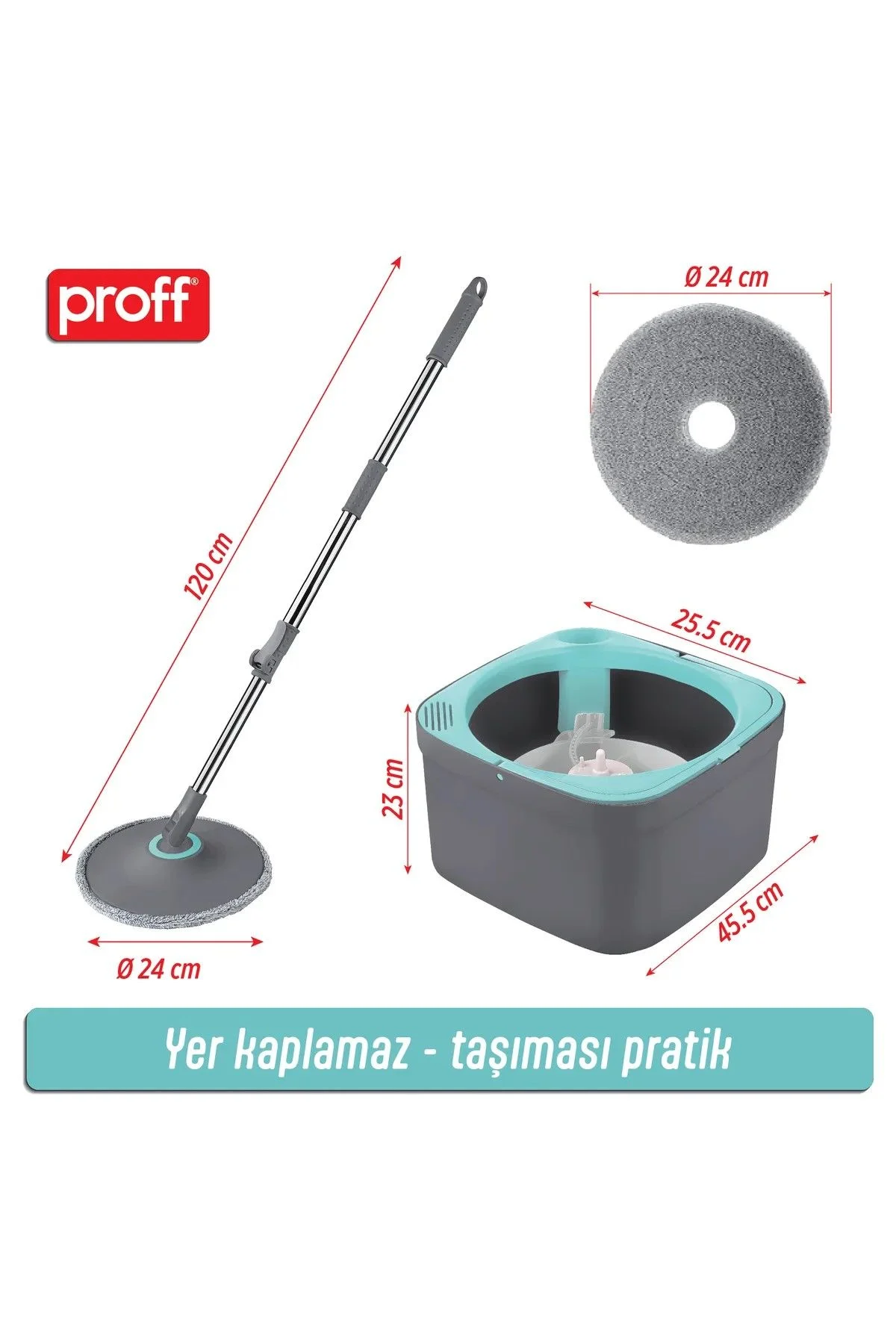 Proff Triton Çift Tanklı Kendi Kendini Temizleyen Paspas Seti