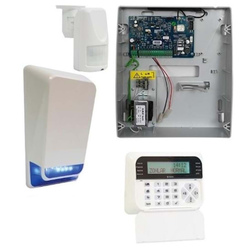 TEKNİM TSP-5334LCDA, ETHERNETLİ ALARM Seti,  1xTSP-5334 4+4 Zon Panel, 1xTSK-5710 LCD Keypad, 1xTSS-5790B Harici Siren, 1xATP-546 Pır, 1xATP-105 Pır Ayağı, 1x12v Akü