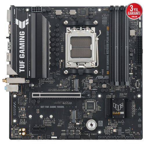 ASUS TUF GAMING A620AM-PLUS WIFI, 4xDDR5, 2x M.2, HDMI, 2xDP, Wi-Fi 6, Bluetooth v5.3, AM5 Soket GAMING Anakart